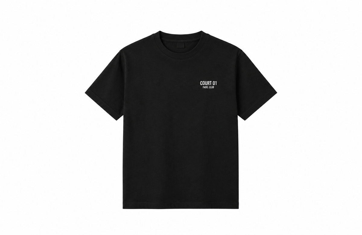 COURT 01 Essential Tee — Black