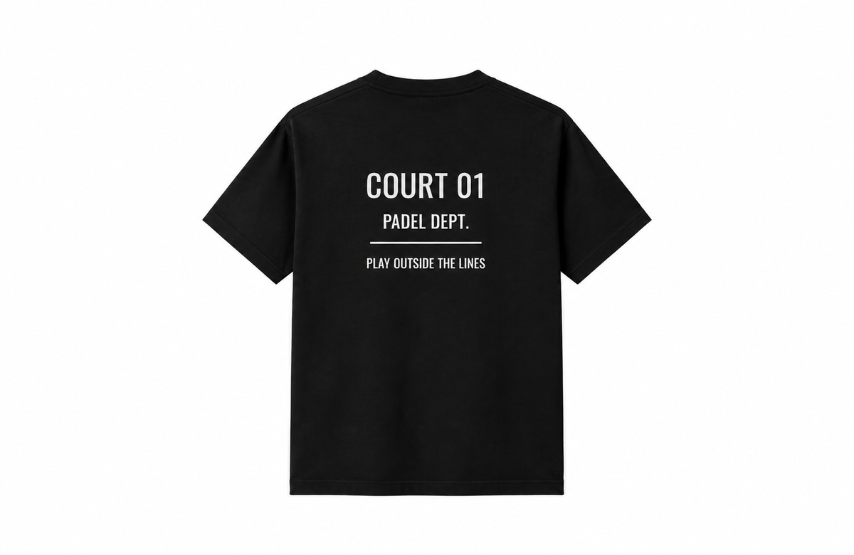 COURT 01 Essential Tee — Black