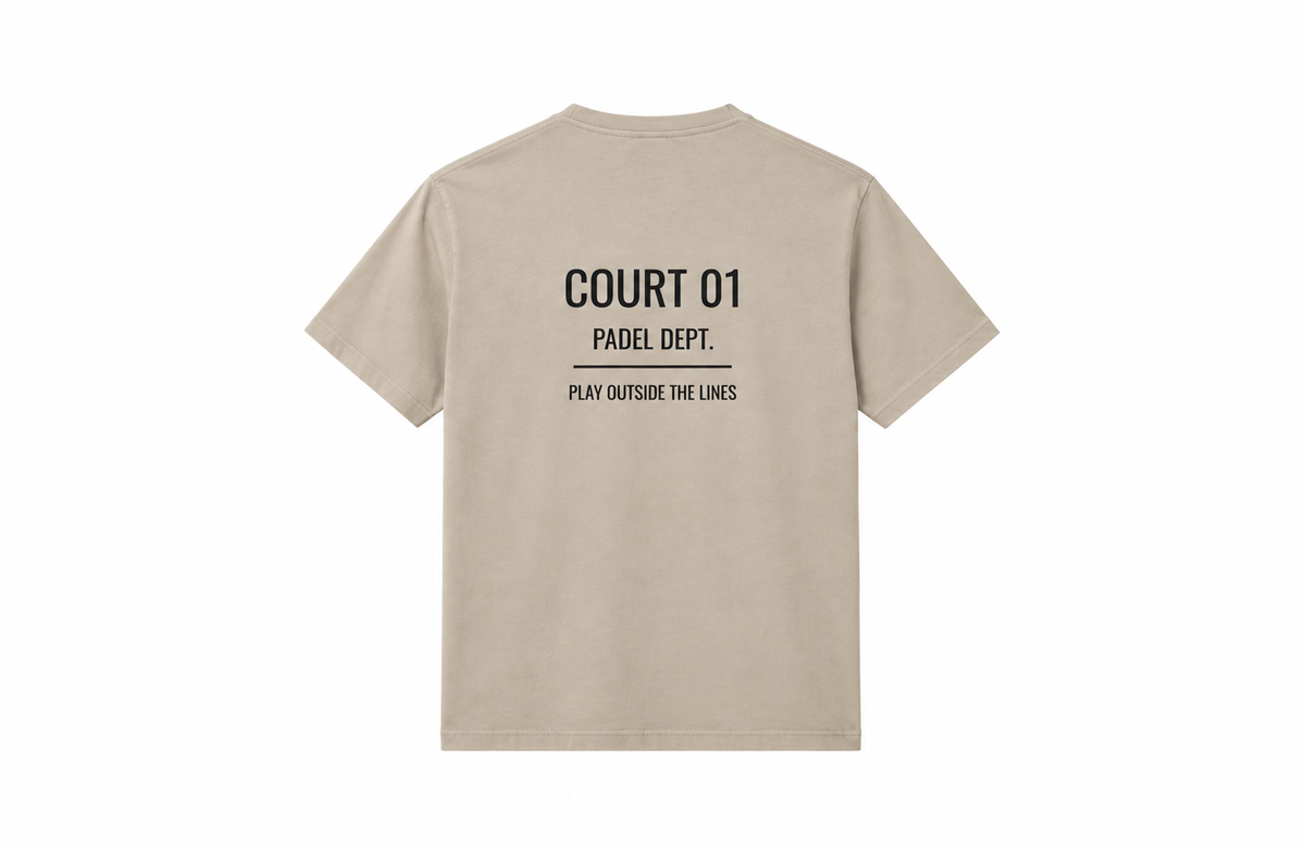 COURT 01 Essential Tee — Cement