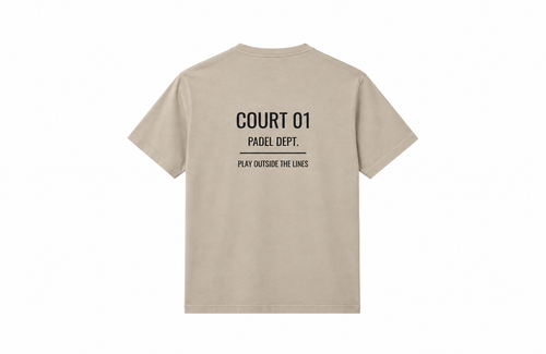 COURT 01 Essential Tee — Cement
